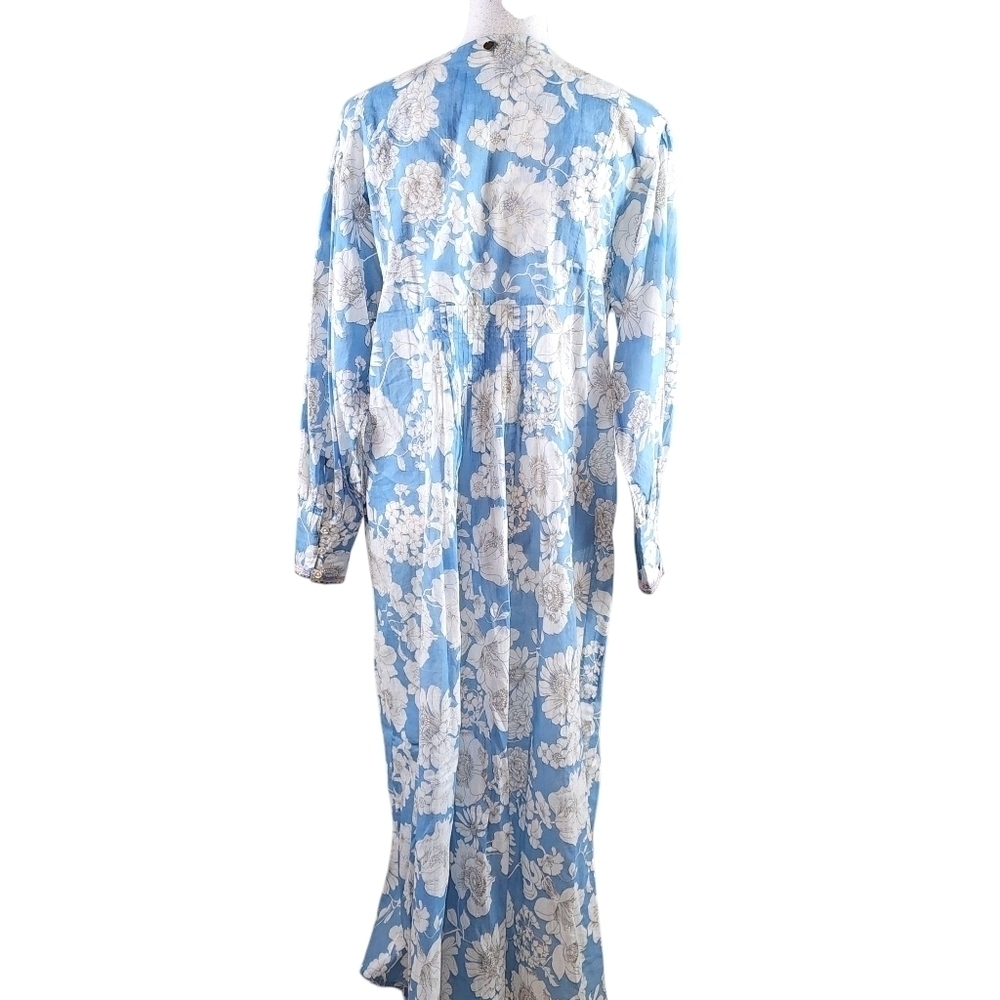 Anik Batik Anthropologie Peony Embroidered Floral Maxi Dress in S - Picture 7 of 11